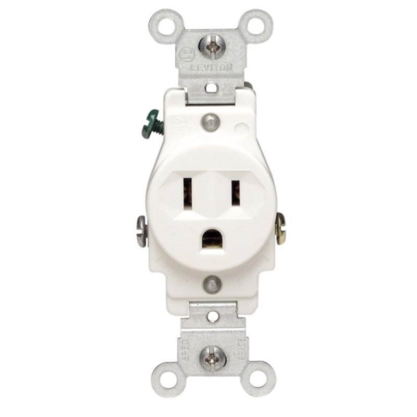 Leviton RECEPTACLE COMM 15A WHT S02-05015-KWS